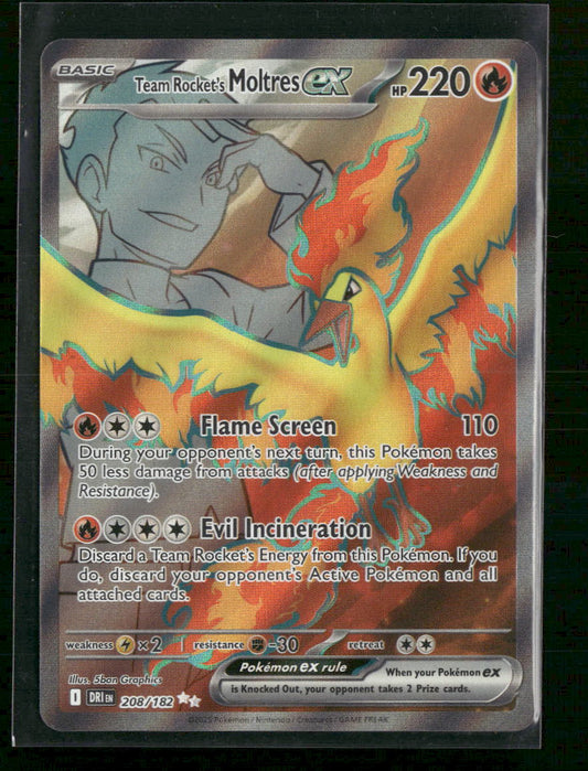 SV10: Destined Rivals Team Rocket's Moltres ex #208/182