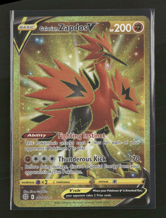 SWSH09: Brilliant Stars Galarian Zapdos V (Secret) #182/172