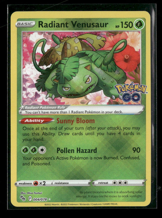 Pokemon GO Radiant Venusaur #004/078