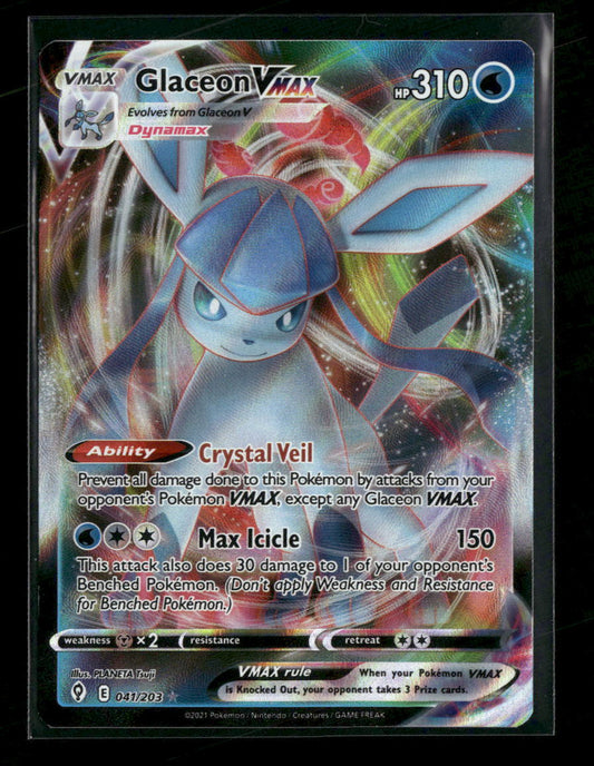 SWSH07: Evolving Skies Glaceon VMAX #041/203
