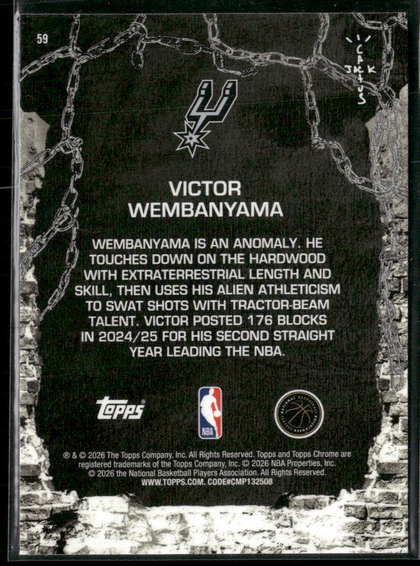 2025-26 Topps Chrome Cactus Jack Victor Wembanyama #59