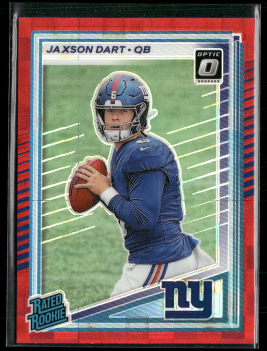 2025 Donruss Optic Rated Rookies Preview Red Pandora Jaxson Dart Rookie #400
