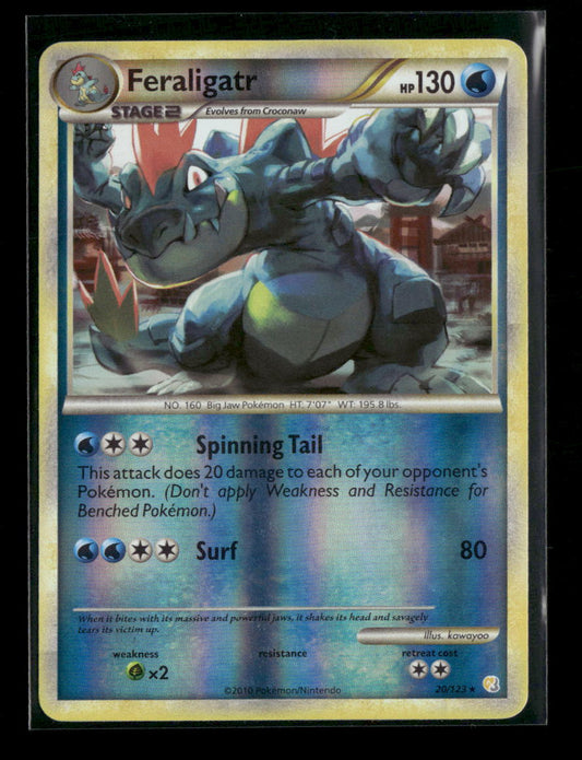 HeartGold SoulSilver Feraligatr Reverse Holo #20/123