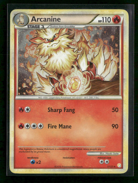 HeartGold SoulSilver Arcanine #1/123