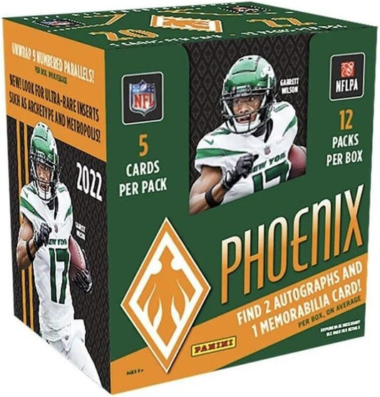 Caja de pasatiempos de fútbol Panini Phoenix 2022: 12 paquetes