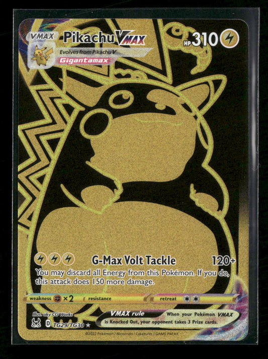 SWSH11: Lost Origin Trainer Gallery Pikachu VMAX (Secret) #TG29/TG30