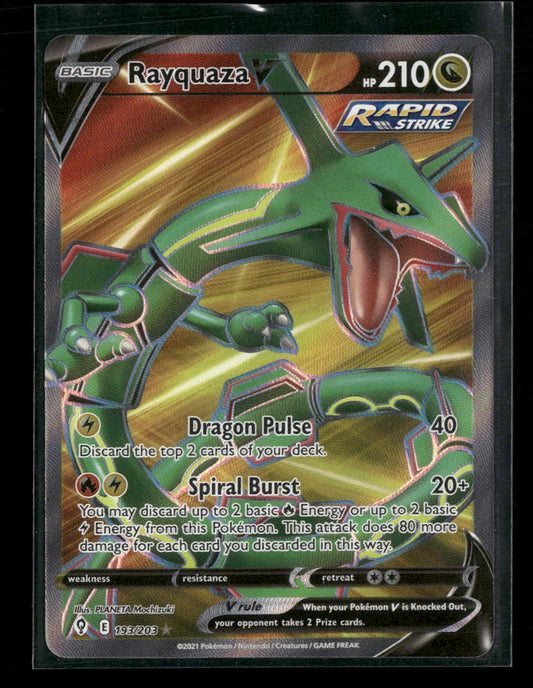 SWSH07: Evolving Skies Rayquaza V (Full Art) #193/203