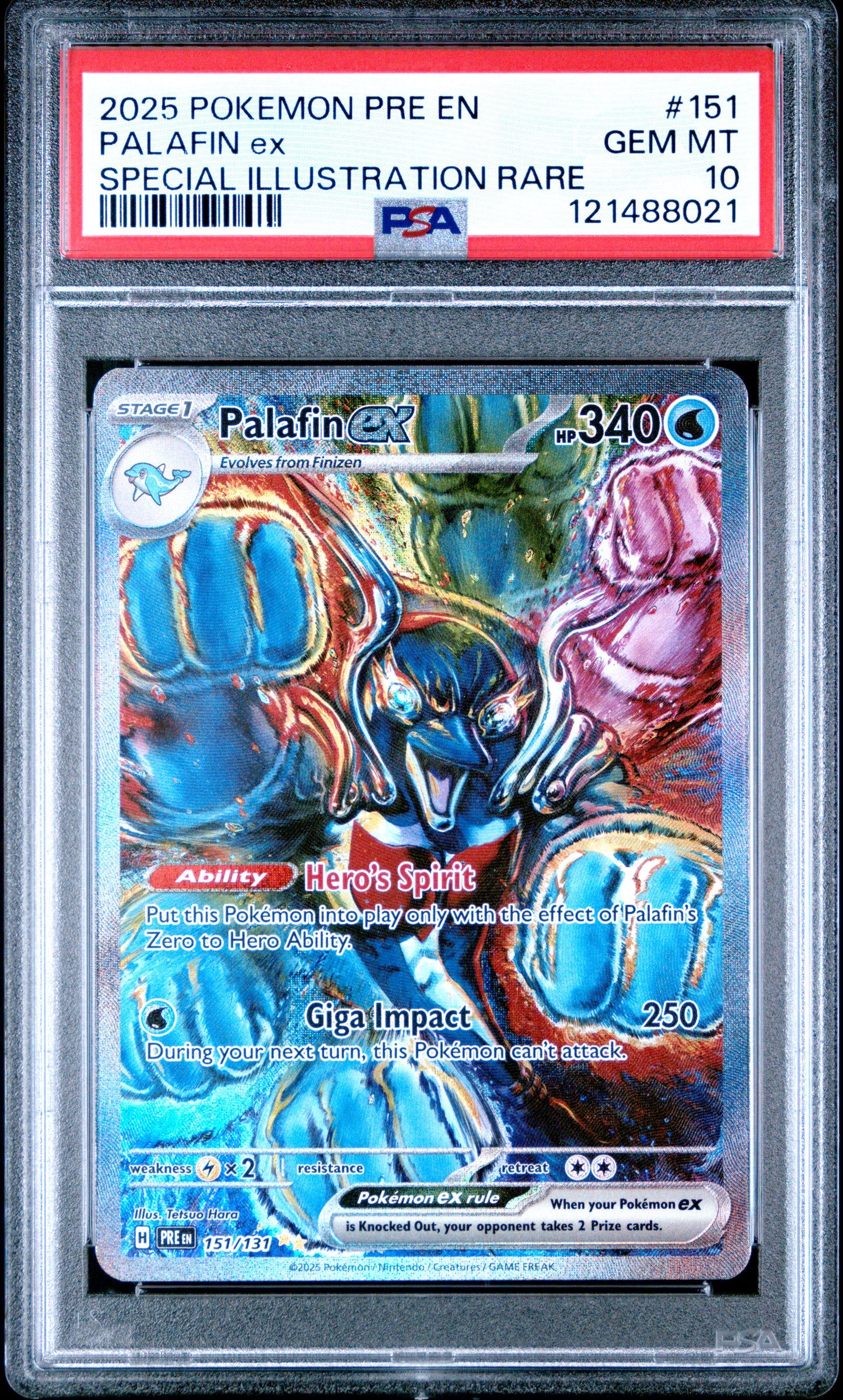 2025 Pokemon Pre En Special Illustration Rare Palafin Ex 10 PSA #151
