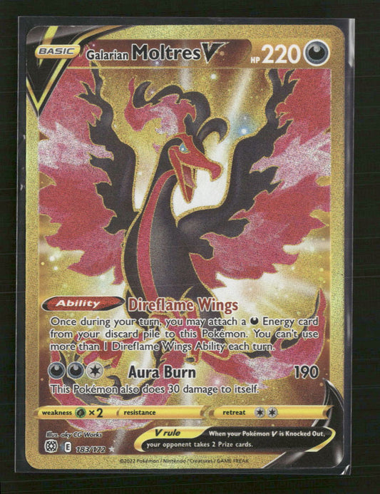 SWSH09: Brilliant Stars Galarian Moltres V (Secret) #183/172
