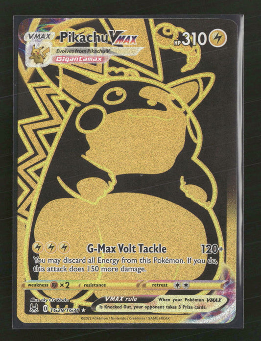 SWSH11: Lost Origin Trainer Gallery Pikachu VMAX (Secret) #TG29/TG30