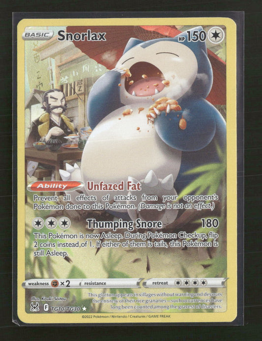 SWSH11: Lost Origin Trainer Gallery Snorlax #TG10/TG30