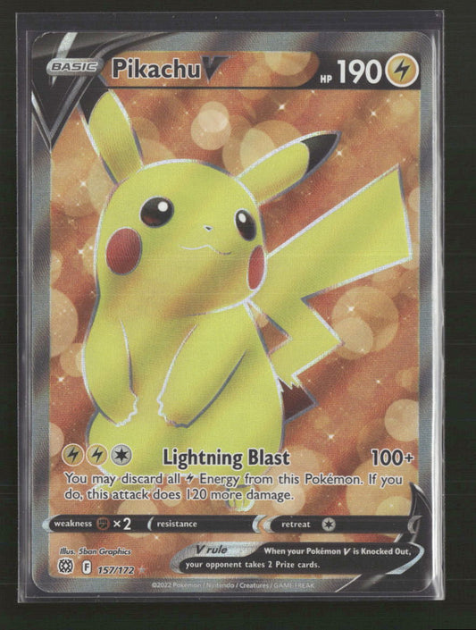 SWSH09: Brilliant Stars Pikachu V (Full Art) #157/172