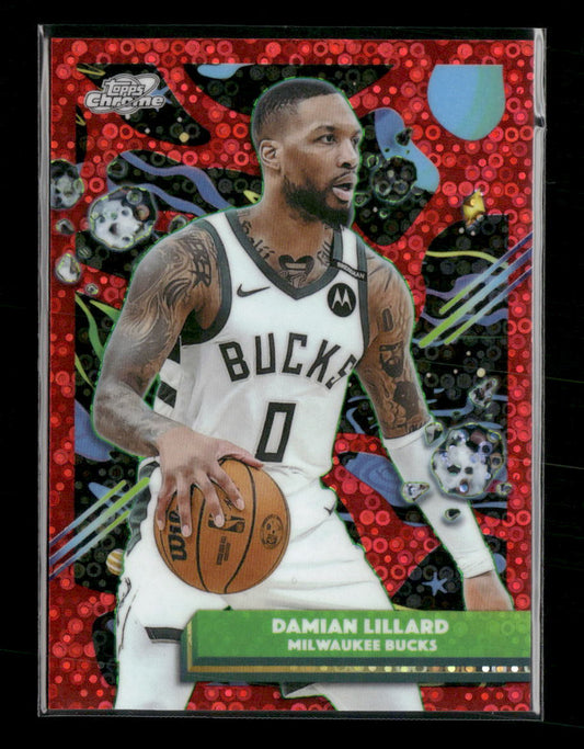 2025-26 Topps Chrome Cosmic Lunar Refractor Damian Lillard #129