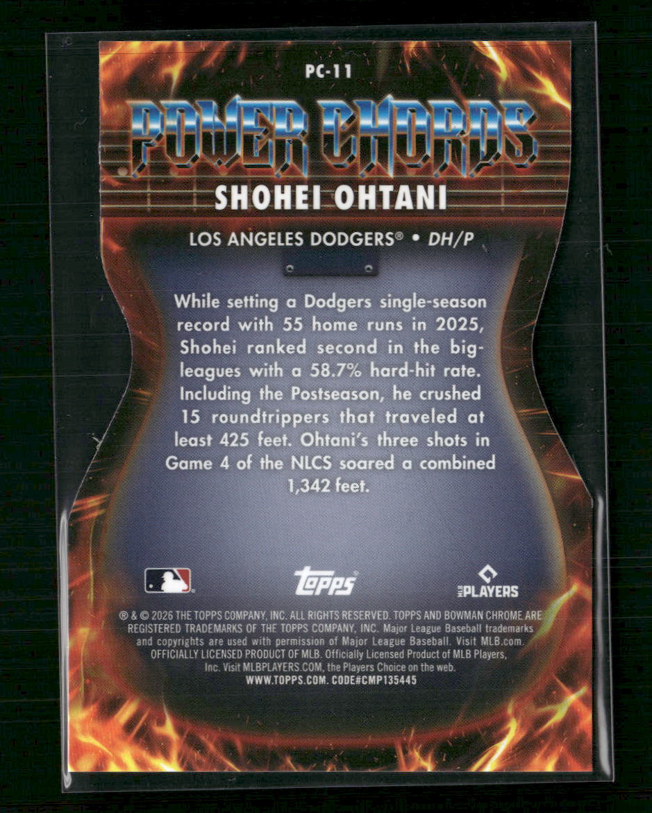 2026 Bowman Power Chords Gold Refractors Shohei Ohtani #/50 #PC-11