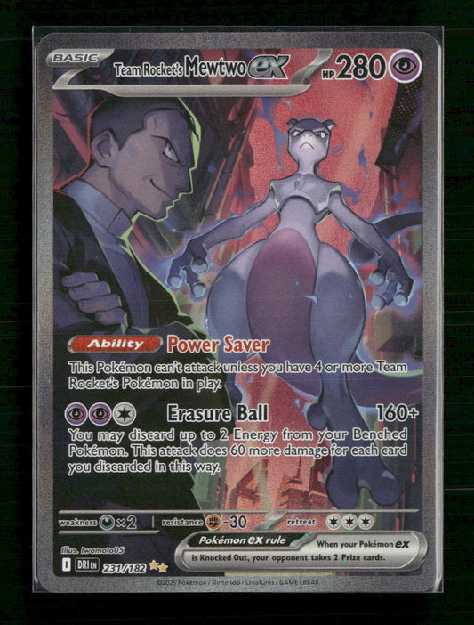 SV10: Destined Rivals Team Rocket's Mewtwo ex #231/182