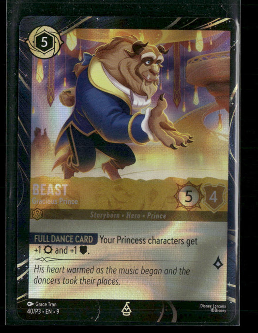 Disney Lorcana Promo Cards Beast - Gracious Prince #40