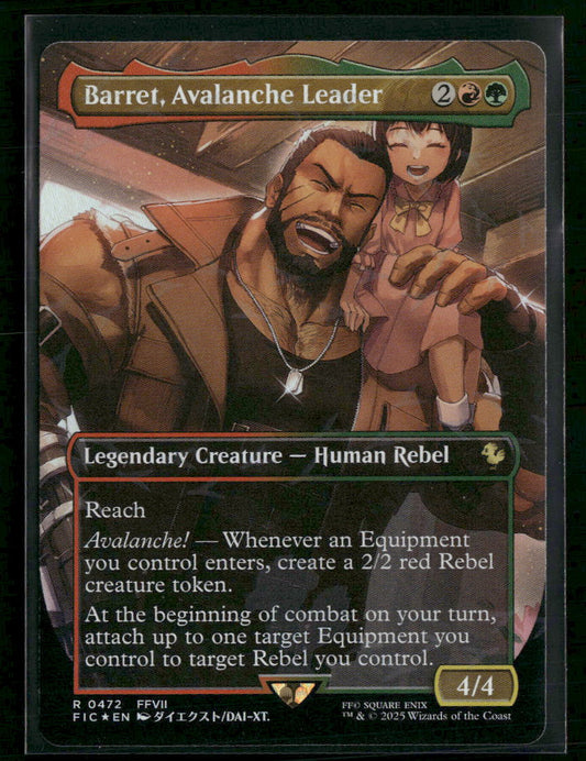 FINAL FANTASY Barret, Avalanche Leader (Borderless) (Chocobo Track Foil) #472