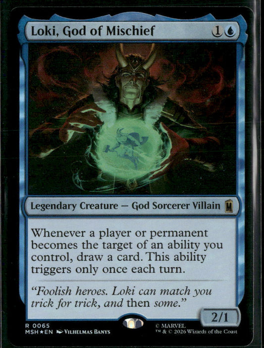 Marvel Super Heroes Loki, God of Mischief Foil #65