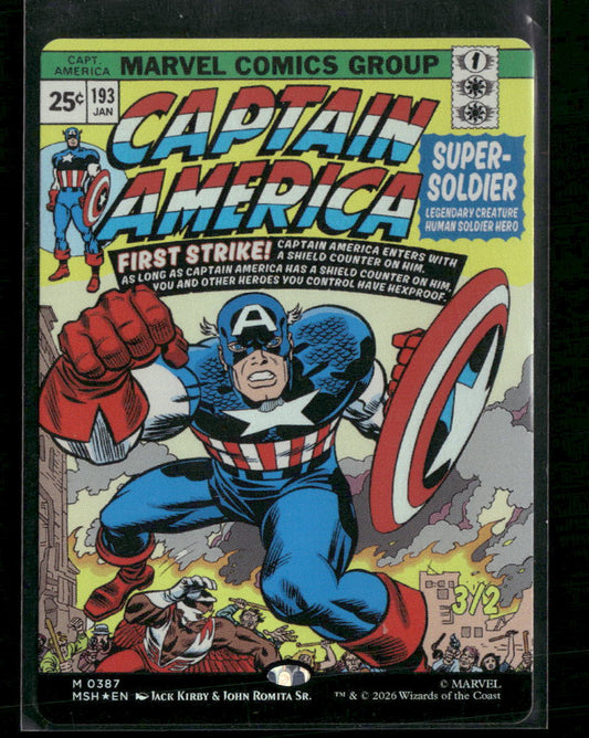 Marvel Super Heroes Captain America, Super-Soldier (Borderless) (0387) Foil #387