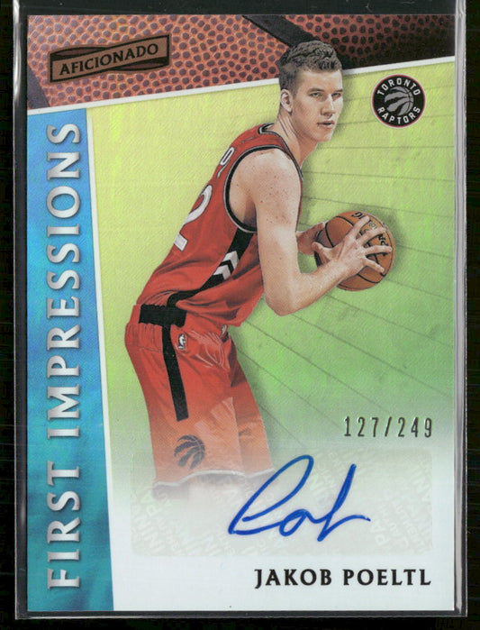 2016-17 Panini Aficionado First Impressions Auto Jakob Poeltl #/249 #4