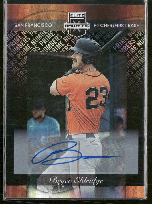 2023 Panini Elite Extra Edition Signatures Prime # B Bryce Eldridge #/60 #152