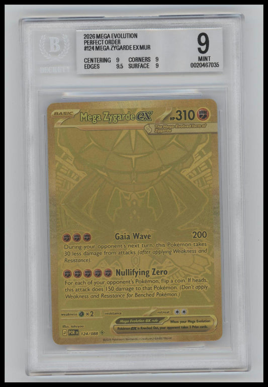 2026 Pokemon Perfect Order Mega Zygarde ex MUR 9.0 BGS #124
