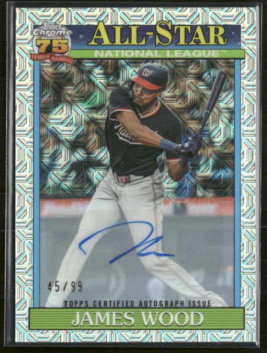 2026 Topps Series 2 All-Star Mojo Refractor 1991 Auto #/99 James Wood #91ASC-44