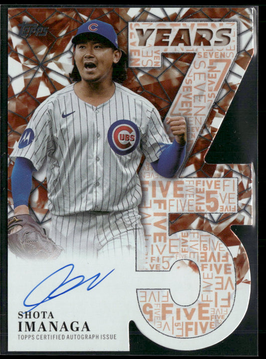 2026 75 Years of Topps Auto Die Cut Orange Foil #/25 Shota Imanaga #75YA-SI