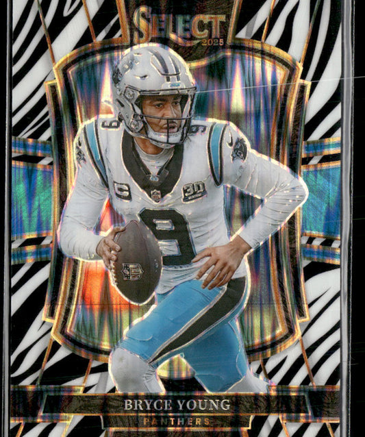 2025 Panini Select Zebra Prizm Bryce Young #145
