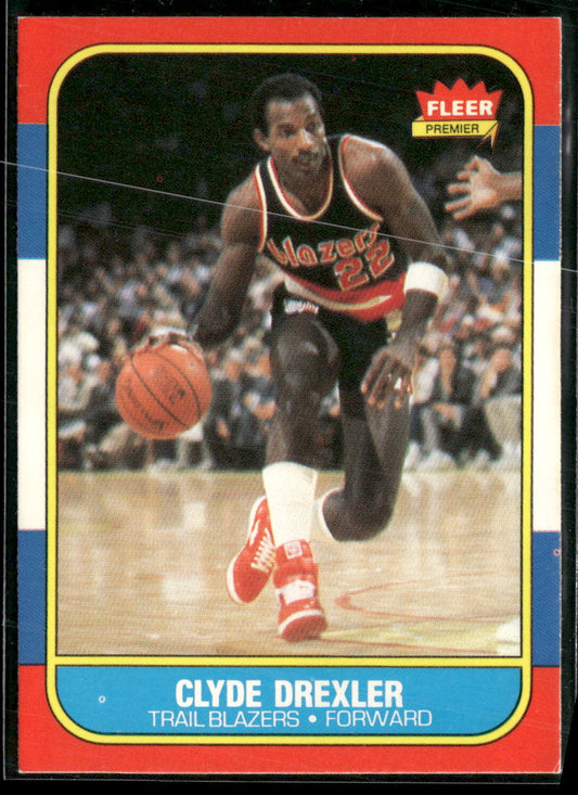 1986-87 Fleer Clyde Drexler Rookie #26