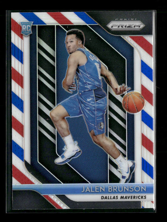 2018-19 Panini Prizm Prizms Red White and Blue Jalen Brunson Rookie #250