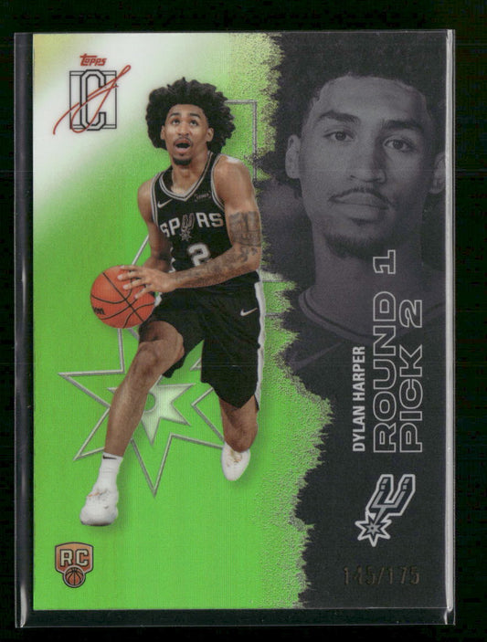 2025-26 Topps Signature Class Lime Refractor #/175 Dylan Harper Rookie #102