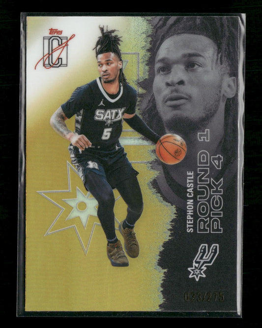 2025-26 Topps Signature Class Chrome Yellow Refractors Stephon Castle #/275 #53