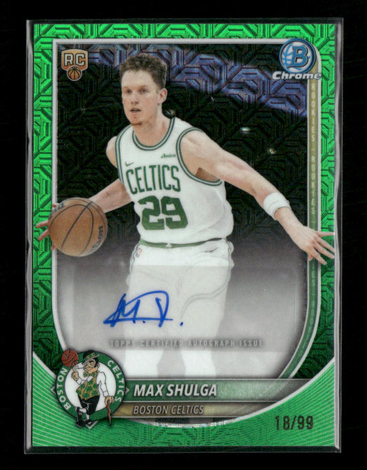 2025-26 Bowman Chrome Green Mojo Refractors Max Shulga #/99 #BCV-53