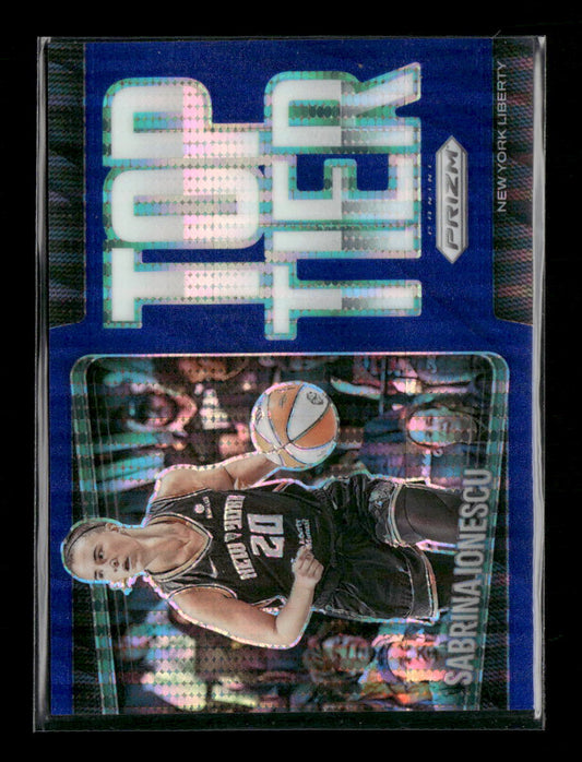 2024 Panini Prizm WNBA Tops Tier Blue PulsarPrizm Sabrina Ionescu #14