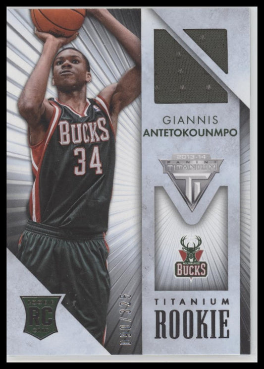 2013-14 Panini Titanium Rookie Jerseys Giannis Antetokounmpo #/325 #35