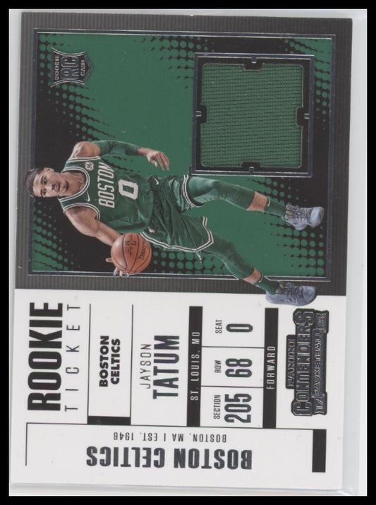 2017-18 Panini Contenders Rookie Ticket Swatches Jayson Tatum #RTS-3