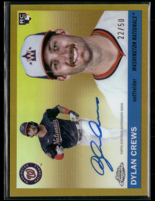 2025 Topps Chrome Platinum Gold Refractors Dylan Crews Rookie #/50 #244