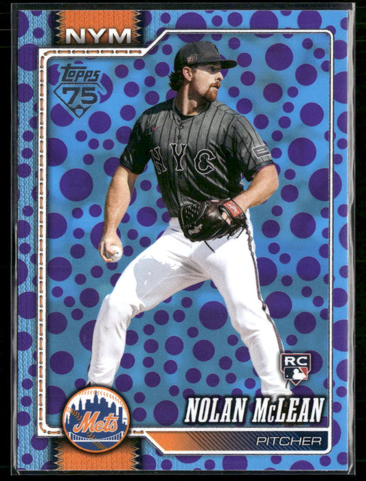 2026 Topps Holiday Polka Dots Purple/Blue Nolan McLean #214