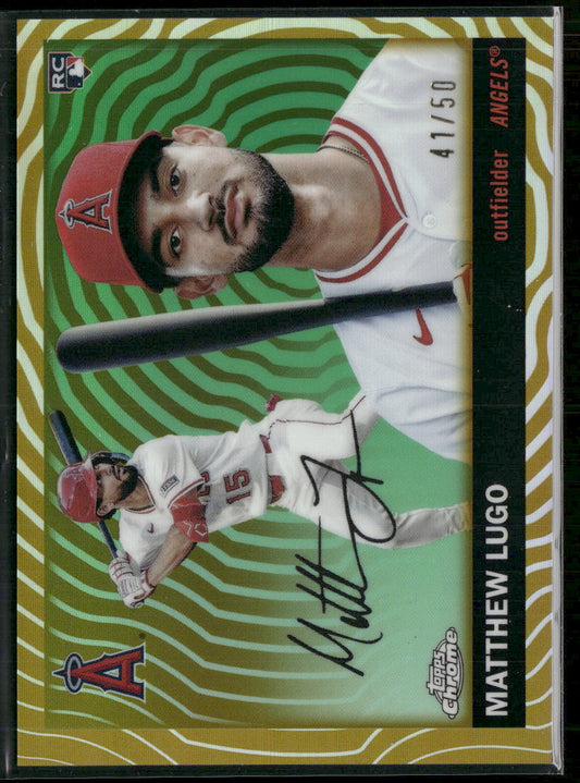 2025 Topps C Platinum Gold Vibrations Refractors Matthew Lugo Rookie #/50 #362