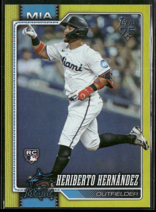 2026 Topps Yellow Rainbow Foil Heriberto Hernández Rookie #/399 #578