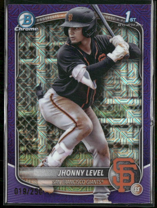 2025 Bowman Chrome Prospects Mojo Purple Refractor Jhonny Level #/250 #BCP-147