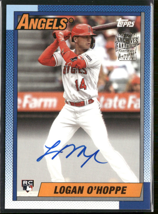 2023 Topps Archives Fan Favorites Autographs Logan O'Hoppe Auto #90FF-LO