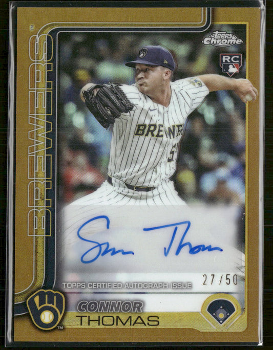 2025 Topps Chrome Update Auto Gold Refractor #/50 Connor Thomas #AC-CT