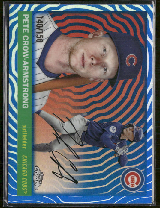 2025 Topps C Platinum Blue Vibrations Refractors Pete Crow-Armstrong #/150 #73