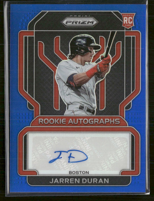 2022 Panini Prizm Rookie Autographs Blue Prizm #/149 Jarren Duran Auto #RA-JD