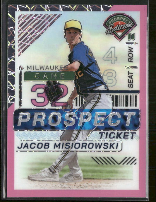 2024 Panini Prospect Edition Pink Velocity Holo #/79 Jacob Misiorowski #156