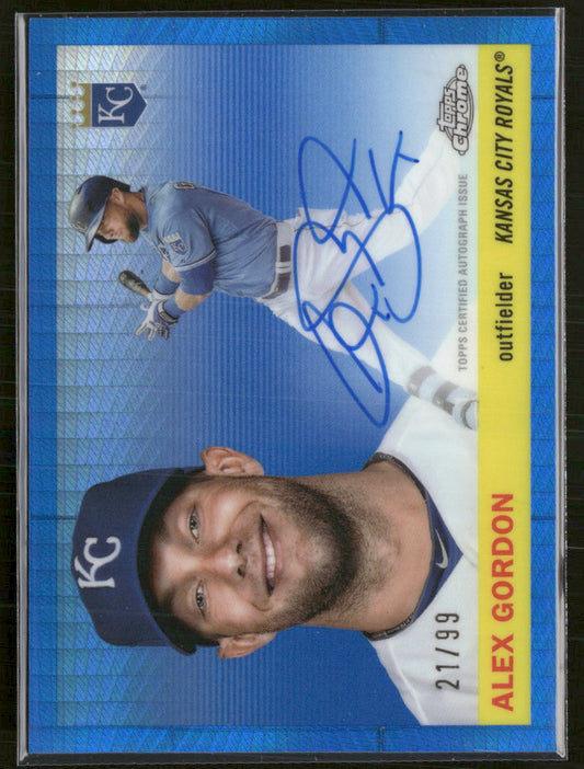 2024 Topps Chrome Auto Blue Prizm #/99 Alex Gordon #