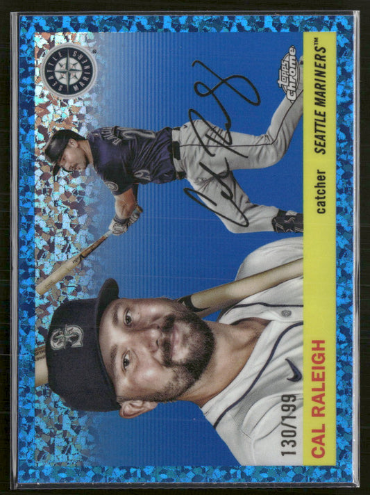 2025 Topps Chrome Platinum Blue Mini-Diamond Refractors Cal Raleigh #/199 #160