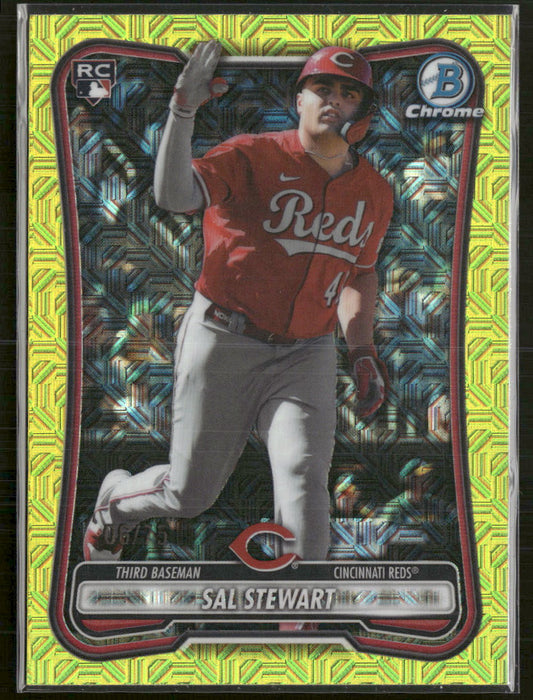 2026 Bowman Chrome Mojo Yellow Refractors Sal Stewart Rookie #/75 #6
